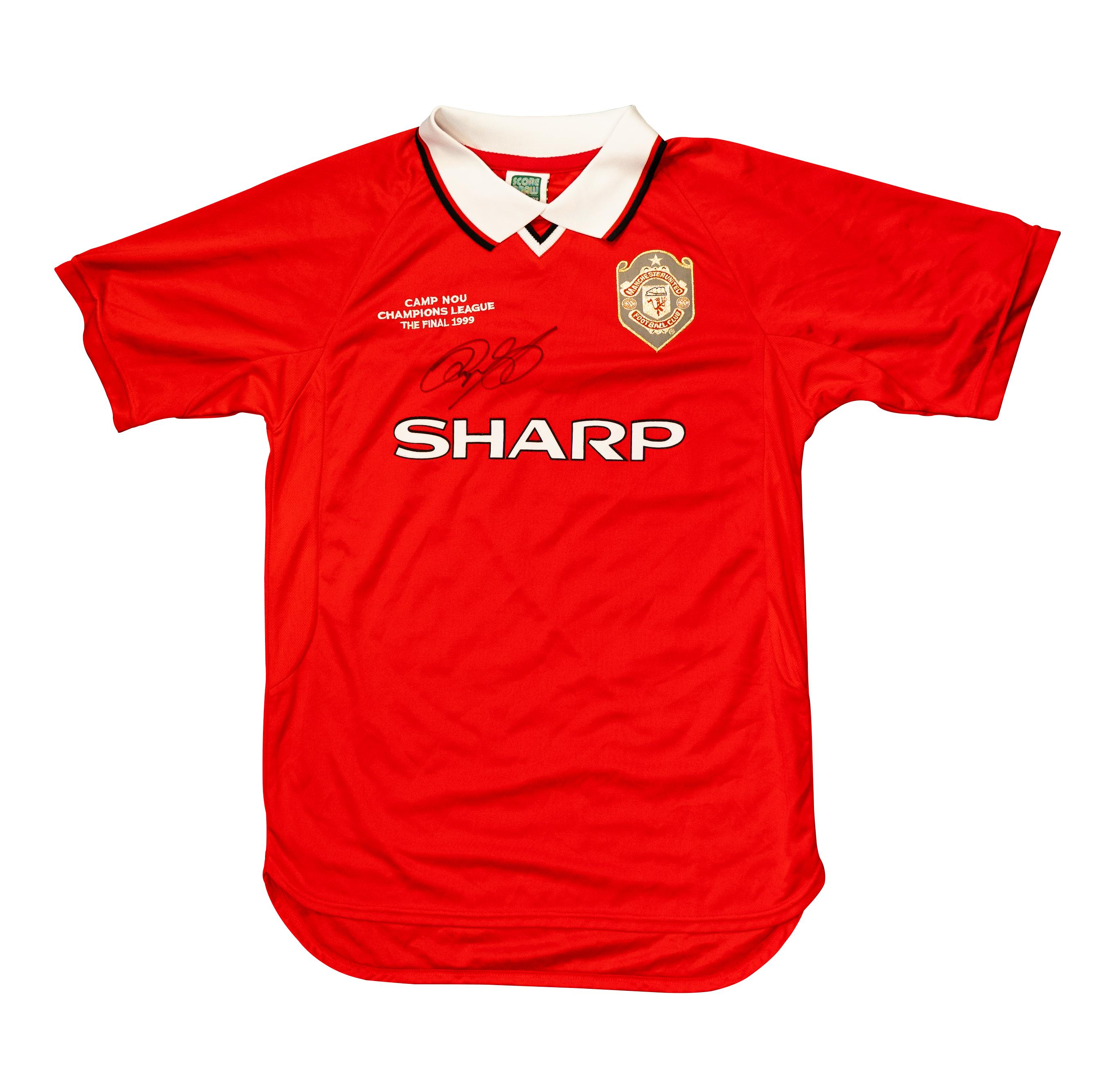 Image of the prize - a Manchester United shirt, signed by Ryan Giggs.